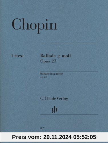 Ballade in g-moll op. 23: revidierte Ausgabe. Klavier zu zwei Händen