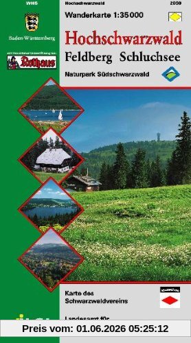 Landesamt für Geoinformation und Landentwicklung Lgl Bw 35 000 Wander Hochschwarzwald, Feldberg / Schluchsee / Naturpark Südschwarzwald