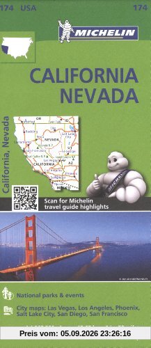 Michelin USA California, Nevada Map 174