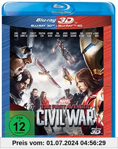 The First Avenger: Civil War 3D +2D Nachfolgeprodukt [3D Blu-ray]