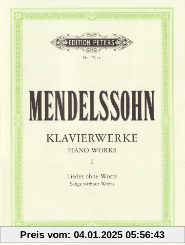 Klavierwerke, Band 1: Lieder ohne Worte