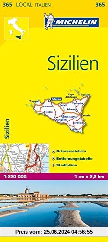 Michelin Sizilien: Straßen- und Tourismuskarte 1:200.000 (MICHELIN Localkarten, Band 365)