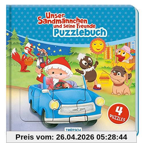 Trötsch Unser Sandmännchen Puzzlebuch mit 4 Puzzle Sandmann: Beschäftigungsbuch Entdeckerbuch Puzzlebuch