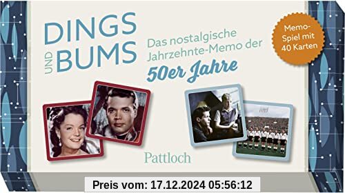 Dings und Bums: Das nostalgische Jahrzehnte-Memo der 50er-Jahre | Memo-Spiel mit 40 Karten in einer hochwertigen Box (Ge