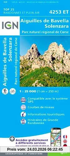 Aiguilles de Bavella Solenzara Parc National de Corse 1 : 25 000