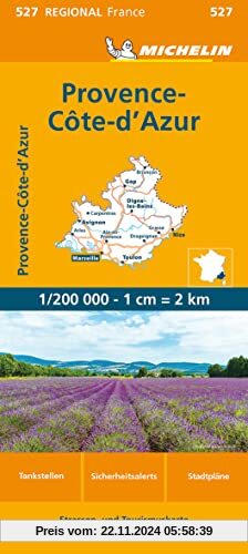 Michelin Provence Cote d'Azur: Straßen- und Tourismuskarte 1:200.000; Auflage 2023 (MICHELIN Regionalkarten)