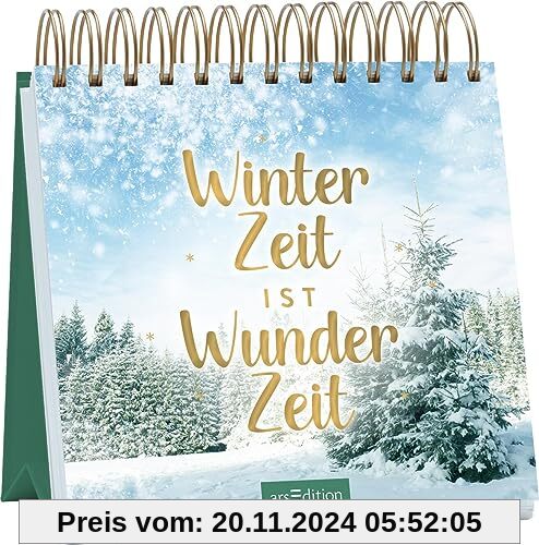 Winterzeit ist Wunderzeit: Achtsame Gedanken und Zitate | Dekorativer Aufsteller für den Advent