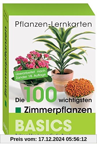 Pflanzen-Lernkarten: Die 100 wichtigsten Zimmerpflanzen: 100 Lernkarten mit Lernkartenbox