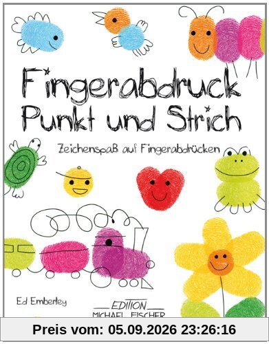 Fingerabdruck Punkt und Strich: Zeichenspaß auf Fingerabdrücken