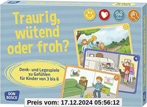 Traurig, wütend oder froh?: Denk- und Legespiele zu Gefühlen für Kinder von 3 bis 6 (Denk- und Legespiele für Kinder)