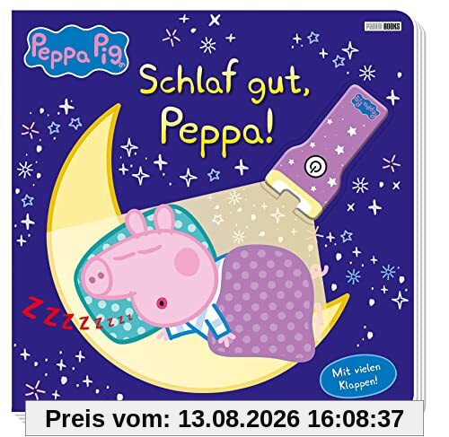Peppa Pig: Schlaf gut, Peppa!: Pappbilderbuch mit Klappen und Taschenlampe