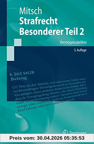 Strafrecht, Besonderer Teil 2: Vermögensdelikte (Springer-Lehrbuch)