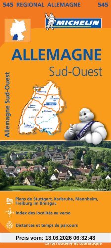 Michelin 545 Allemagne Sud-Ouest - Zuidwest-Duitsland