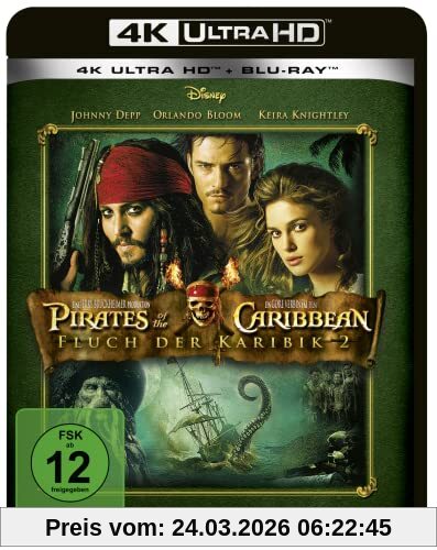 Pirates of the Caribbean - Fluch der Karibik 2 (4K Ultra HD) (+ Blu-ray 2D)