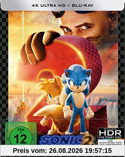 Sonic the Hedgehog 2 - 4K UHD - Steelbook