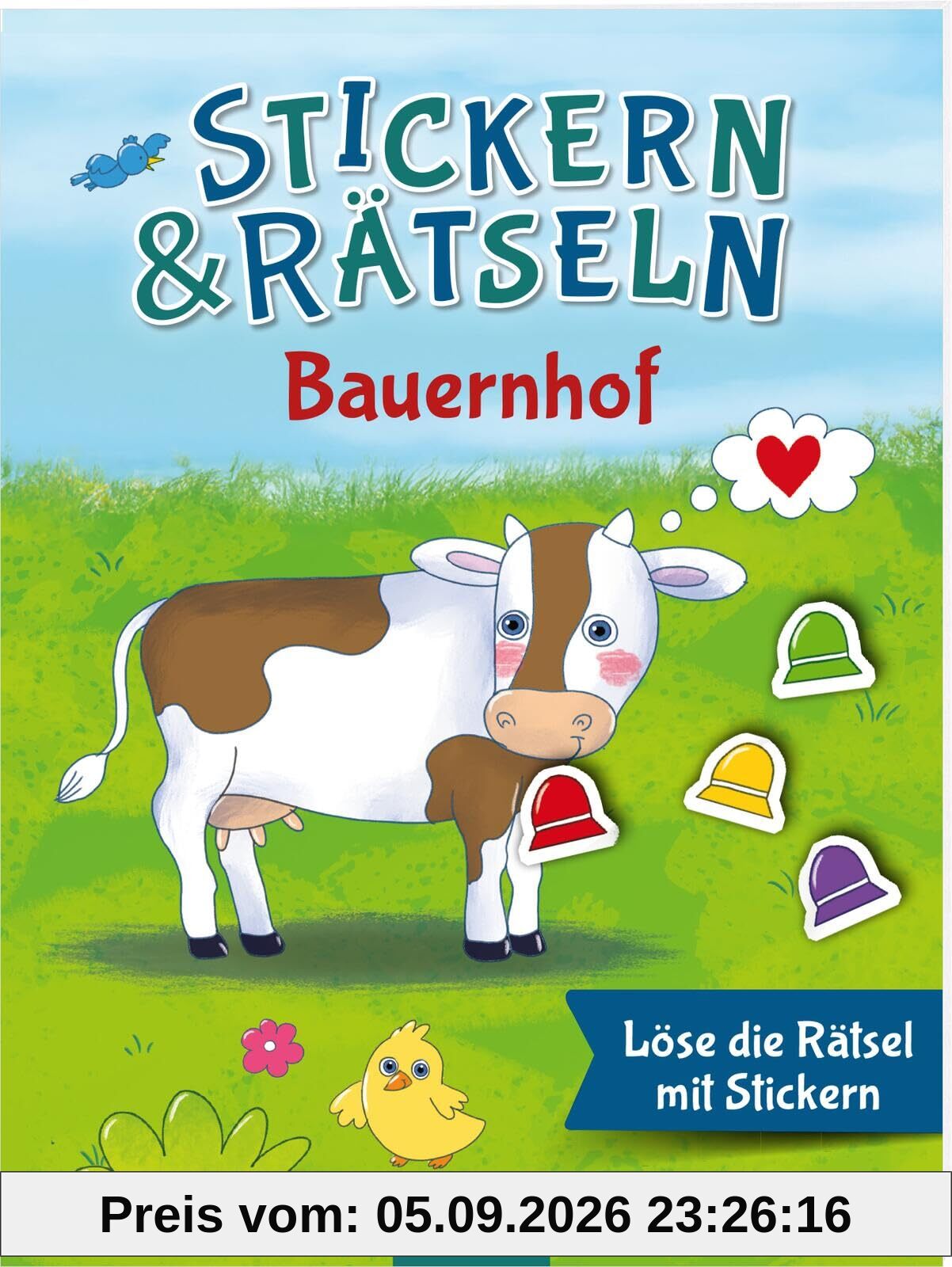 Stickern & Rätseln – Bauernhof: Löse die Rätsel mit Stickern | Tolle Kombination aus Kleben und Knobeln für Kinder ab 3 Jahren (Stickern & Rätseln ab 3)