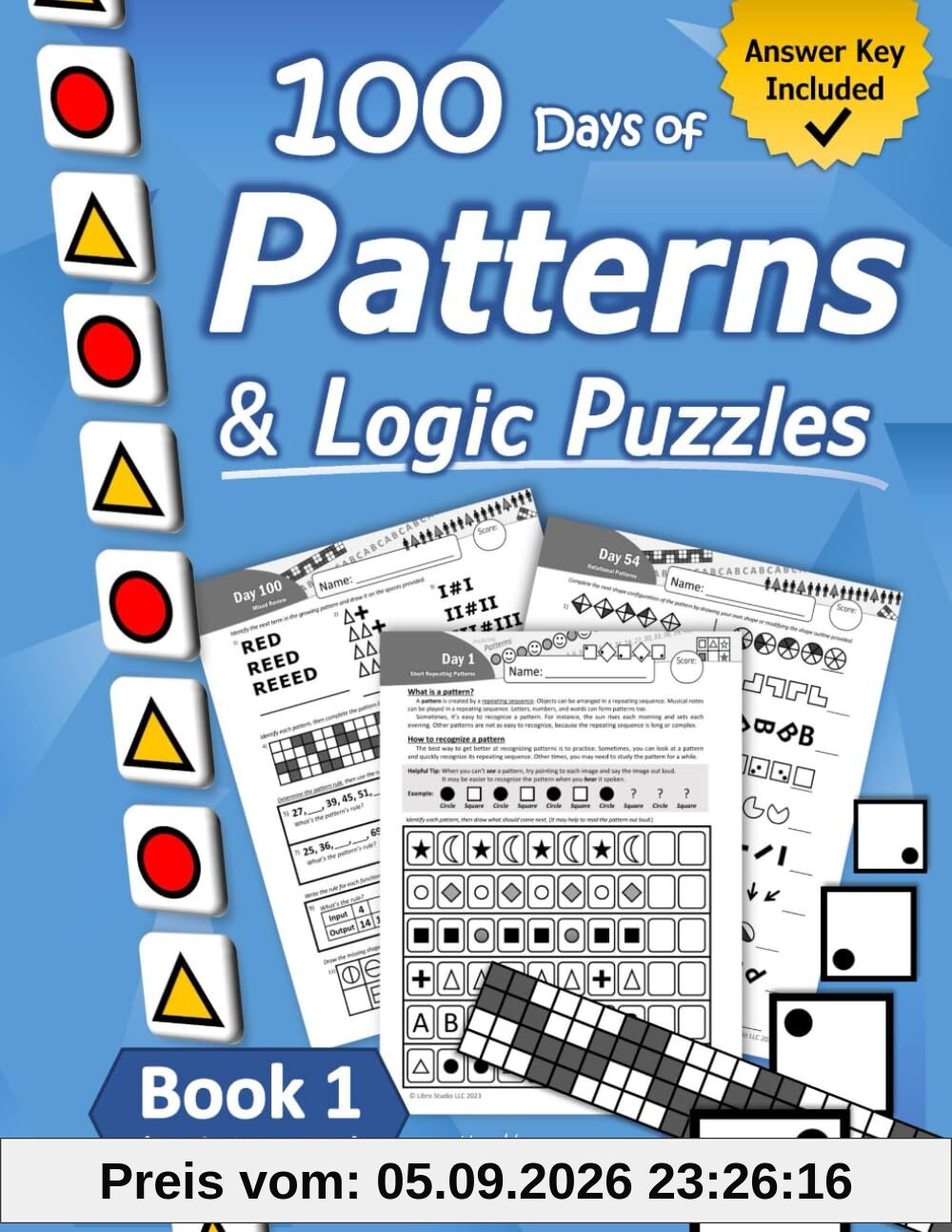 Patterns & Logic Puzzles – Book 1: (Basic Patterns) Answer Key Included