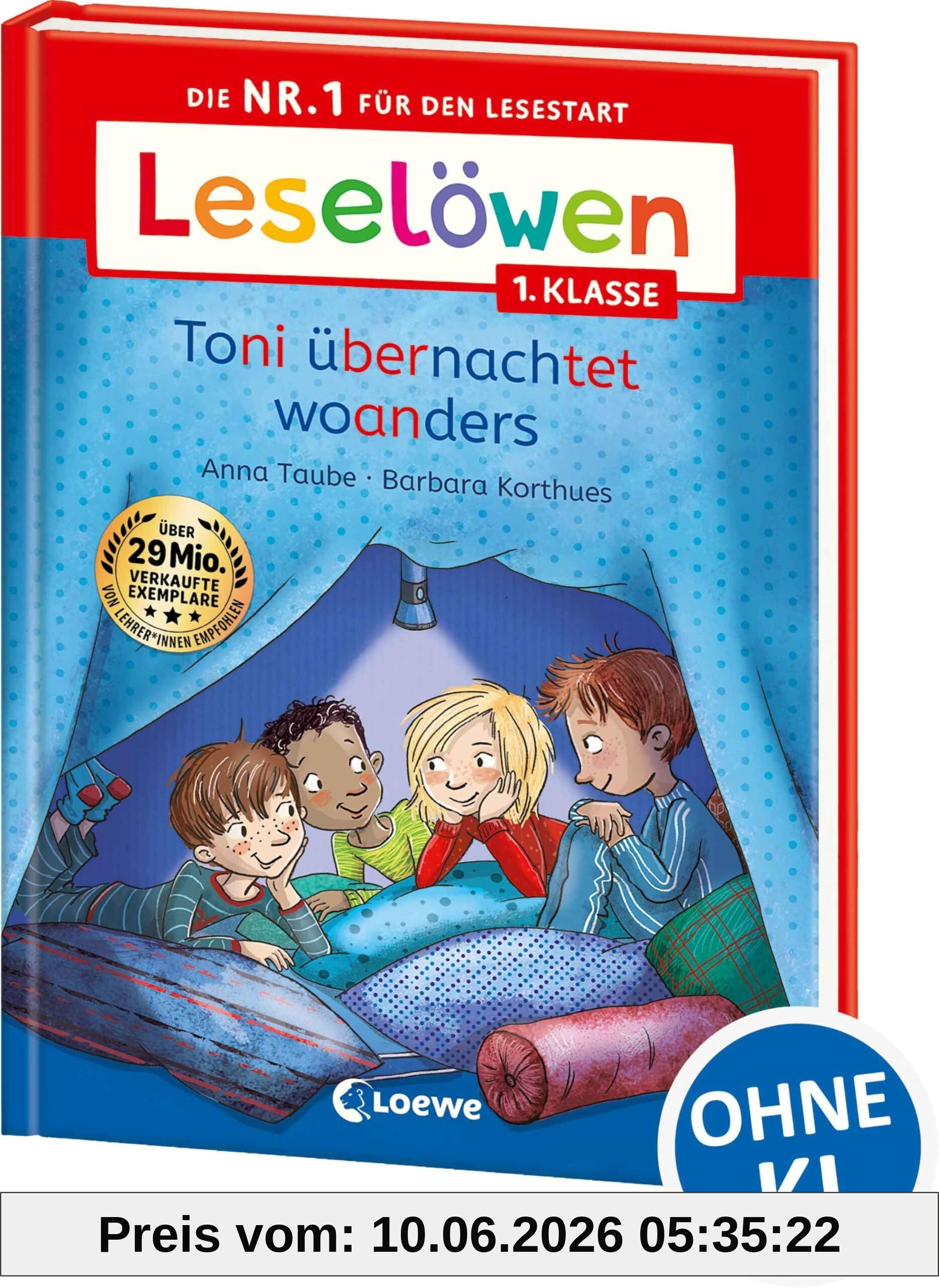 Leselöwen 1. Klasse - Toni übernachtet woanders