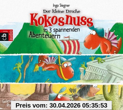 Der kleine Drache Kokosnuss in 3 spannenden Abenteuern: Der kleine Drache Kokosnuss auf der Suche nach Atlantis - Der kleine Drache Kokosnuss bei den ... Drache Kokosnuss und die starken Wikinger