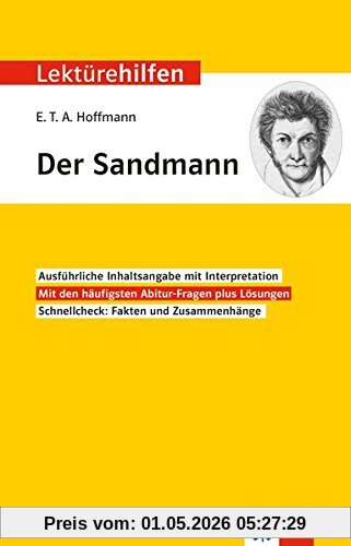 Klett Lektürehilfen E.T.A. Hoffmann, Der Sandmann: Interpretationshilfe f{id: 8212473}ür Oberstufe und Abitur