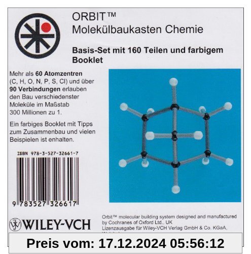 ORBIT Molekülbaukasten Chemie: Basis-Set mit 160 Teilen und farbigem Booklet