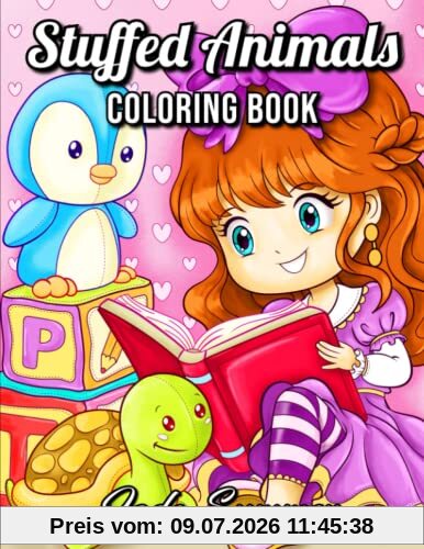 Jade Summer Stuffed Animals, An Adorable Coloring Book With Cute Animals, Playful Kids, And Fun Scenes For Relaxation
