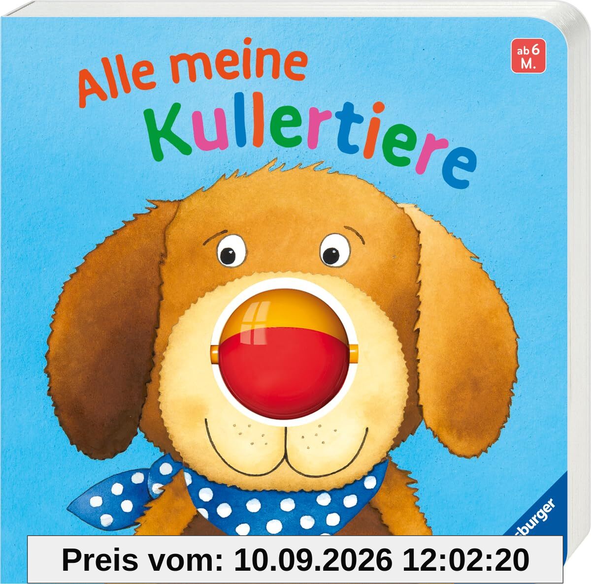 Alle meine Kullertiere - Baby-Buch für Kinder ab 6 Monaten, Spielbuch mit Rasselkugel
