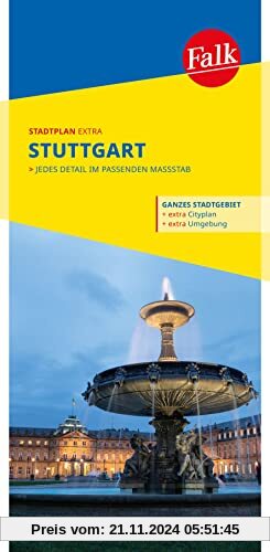 Falk Stadtplan Extra Stuttgart 1:20.000: mit den Ortsteilen von Ditzingen, Esslingen a.N., Fellbach, Gerlingen, Korntal-