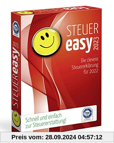 STEUEReasy 2023, clevere Schritt-für-Schritt Steuersoftware für die Steuererklärung 2022, für Steuer-Anfänger, CD-Versio