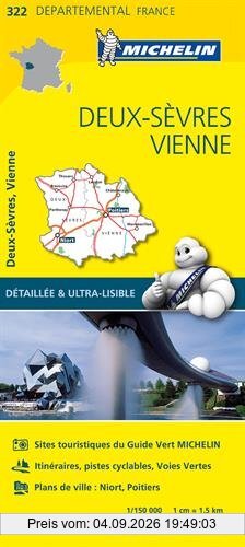 DEUX - SEVRES / VIENNE 11322 CARTE ' LOCAL ' ( France ) MICHELIN KAART