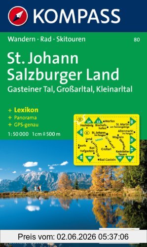 unbekannt St. Johann - Salzburger Land, Wanderkarte Mit Aktiv Guide, Panorama, Alpinen Skirouten Und Radrouten. Gsp-genau. 1, 50000