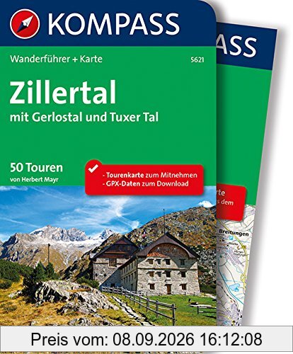 Zillertal mit Gerlostal und Tuxer Tal: Wanderführer mit Extra Tourenkarte zum Mitnehmen.
