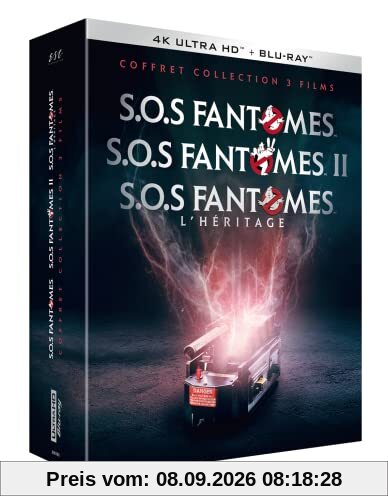 S.o.s. fantômes + s.o.s. fantômes 2 + s.o.s. fantômes : l'héritage 4k ultra hd [Blu-ray] [FR Import]
