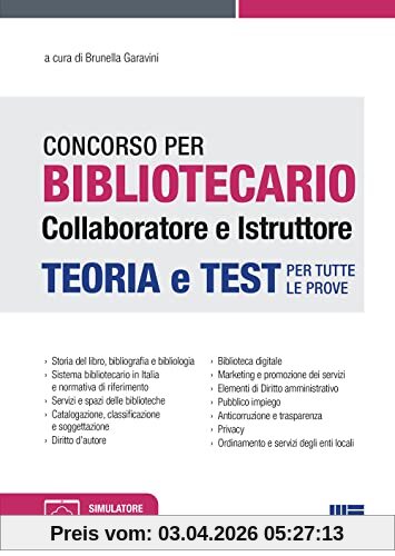 Concorso per Bibliotecario Collaboratore e Istruttore