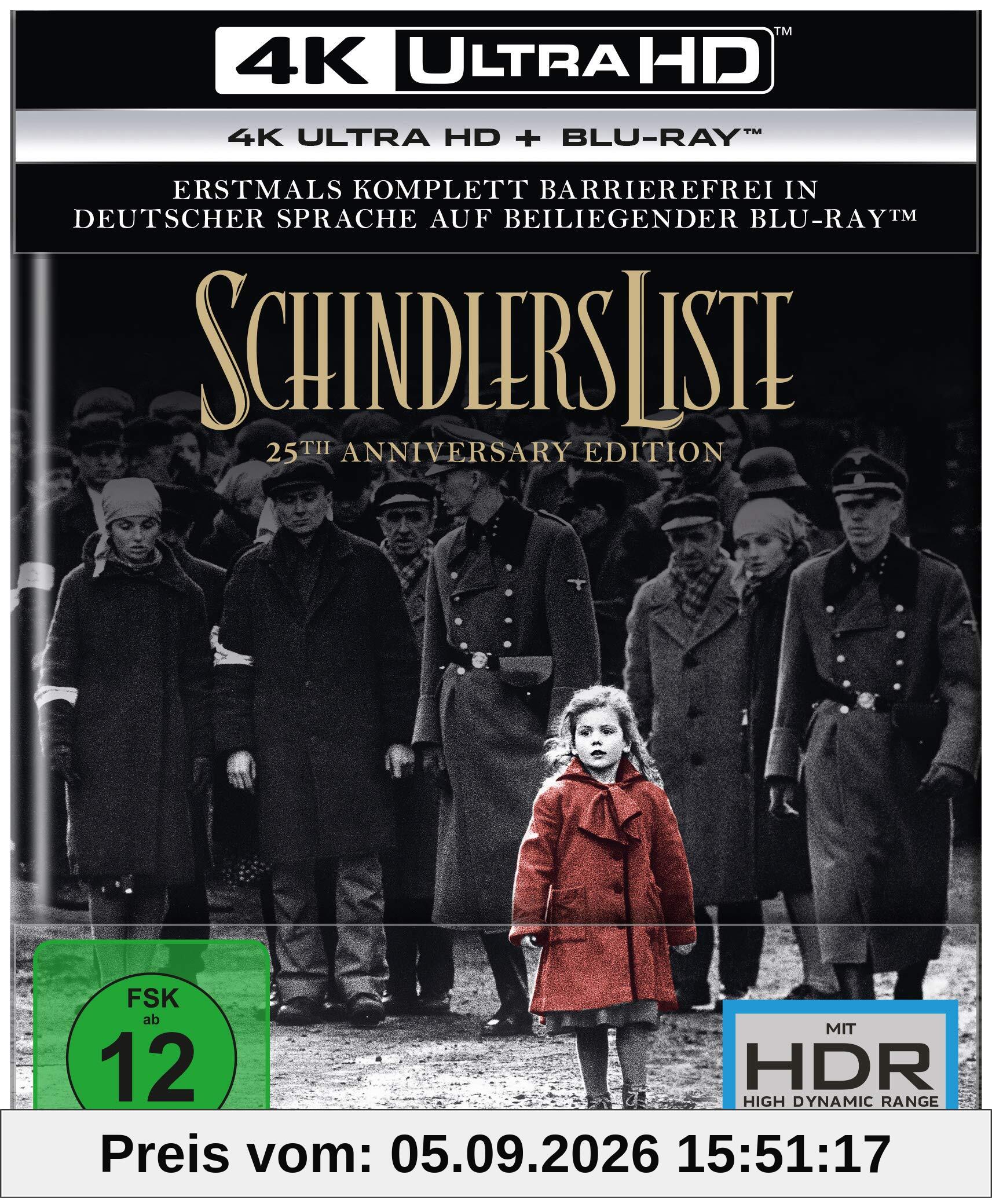 Schindlers Liste - 25th Anniversary Edition (4K Ultra HD) (+ Blu-ray 2D)