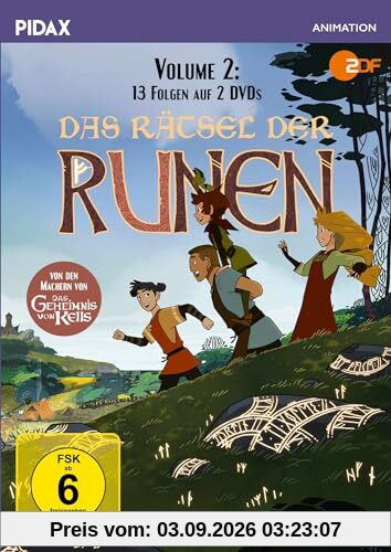 Das Rätsel der Runen, Vol. 2 / Weitere 13 Folgen der Fantasy-Zeichentrickserie von den Machern von DAS GEHEIMNIS VON KELLS (Pidax Animation) [2 DVDs]