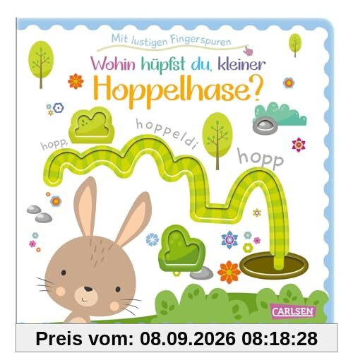 Wohin hüpfst du, kleiner Hoppelhase?: Mit bunten Stanzungen zum Fühlen | Fröhliches erstes Hasenbuch zum Mitmachen für die Kleinsten