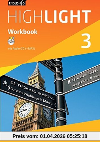 English G Highlight - Hauptschule: Band 3: 7. Schuljahr - Workbook mit Audio-CD: Audio-Dateien auch als MP3
