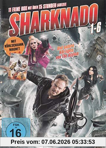 Sharknado Teil 1-6 - die komplette Serie & Kühlschrankmagnet - 5DVD Box