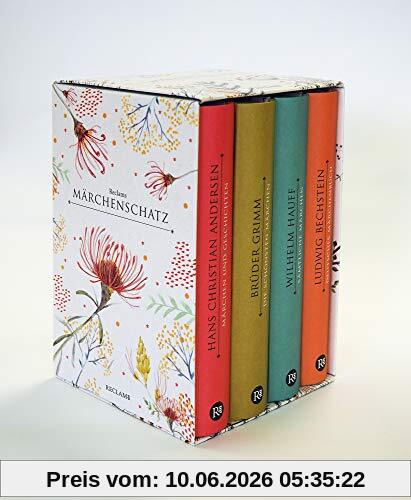 Reclams Märchenschatz: Vier Bände im Schuber: Hans Christian Andersen: Märchen und Geschichten | Ludwig Bechstein: Deutsches Märchenbuch | Brüder ... Auswahl | Wilhelm Hauff: Sämtliche Märchen