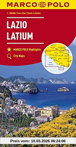 unbekannt Marco Polo Karten 1, 200.000, Marco Polo Karte Italien Blatt 9 Latium 1, 200 000