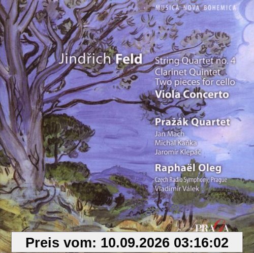 Jindrich Feld: String Quartet No. 4 / Clarinet Quintet / Two pieces for cello & piano / Concerto for viola and full orchestra