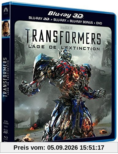 Transformers : l'âge de l'extinction [Combo Blu-ray 3D + Blu-ray + DVD]
