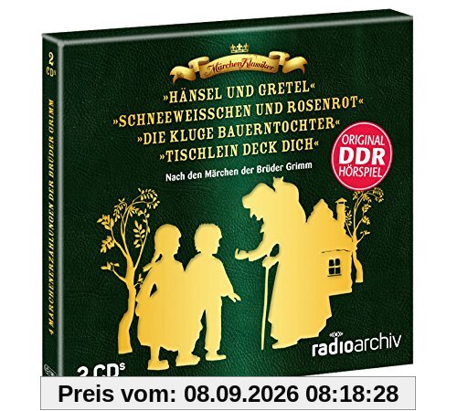 4 Märchenhörspiele nach den Gebrüdern Grimm: Hänsel und Gretel, Schneeweißchen und Rosenrot, Die kluge Bauerntochter, Tischlein deck dich (radio archiv) (2 CDs)