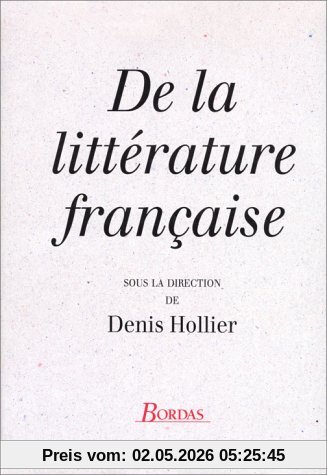 De la littérature française