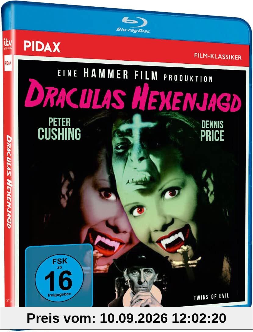 Draculas Hexenjagd (Twins of Evil) Kult Horrorfilm mit Starbesetzung aus den legendären Hammer Film Studios - Ein Meisterwerk aus Dracula Vampir und Hexen Motiven [Blu-Ray]