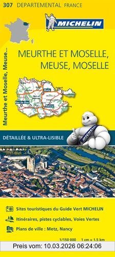 Collectif Michelin Carte Meurthe Et Moselle, Meuse, Moselle Michelin