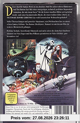 Nightmare Before Christmas [VHS]