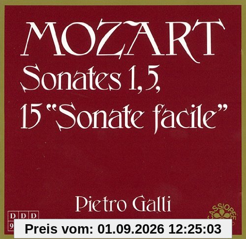 Sonates 1 K279, 5 K283 & 15 K545