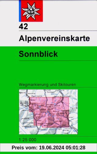 Sonnblick: Wegmarkierung und Skitouren - Topographische Karte 1:25.000